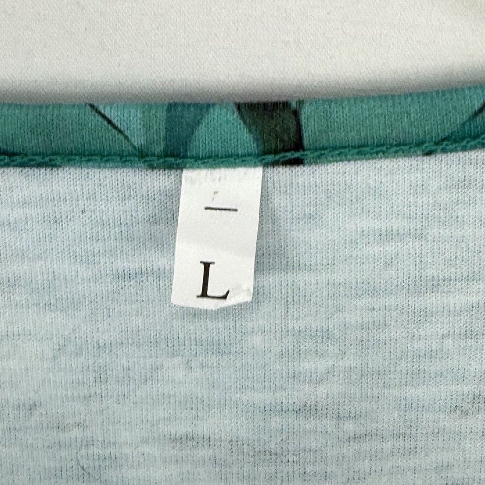 Just Fashion Women’s Large Green Summer Tops Round Neck Side Buttons - Picture 8 of 11